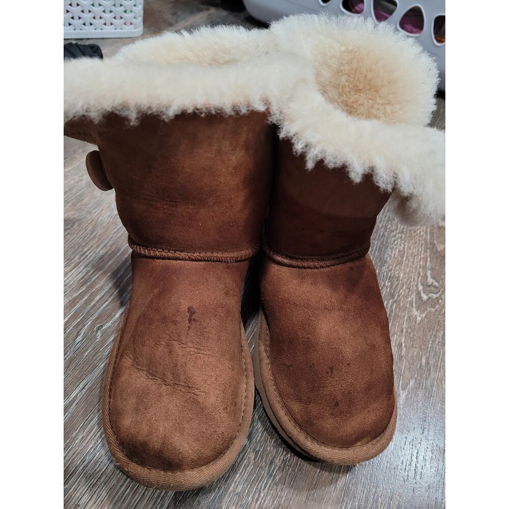 Ugg Girls Bailey Button II Boots Toddler‎ Girls size 12 #4